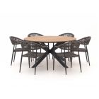 Manifesto Belpasso/Fidenza ø 149 cm Gartenmöbel-Set 7-teilig stapelbar