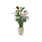 Designplants/Luca Lifestyle Strelitzia Kunstpflanze (h:145 cm) mit Grigio Tall Balloon Blumentopf