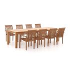 Sunyard Jakarta/Oxford 300 cm Gartenmöbel-Set 9-teilig stapelbar