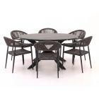 Manifesto Belpasso/Fidenza ø 149 cm Gartenmöbel-Set 7-teilig stapelbar