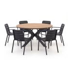 Forza Narni/Fidenza ø 149 cm Gartenmöbel-Set 7-teilig stapelbar