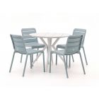 Forza Narni/Sora ø 90 cm Gartenmöbel-Set 5-teilig stapelbar