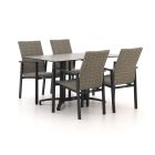 Manifesto Villongo/Canzo 140 cm Gartenmöbel-Set 5-teilig stapelbar klappbar