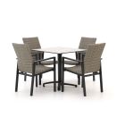 Manifesto Villongo/Canzo 80 cm Gartenmöbel-Set 5-teilig Stapelbar inklapbaar