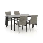 Manifesto Villongo/Menzano 160 cm Gartenmöbel-Set 5-teilig stapelbar