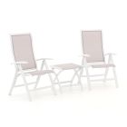 Bellagio Lugo/Pronto Balkonmöbel-Set 3-teilig verstellbar