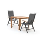 Bellagio Lugo/Liverpool 90 cm Gartenmöbel-Set 3-teilig verstelbar