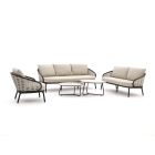 Apple Bee Pine Key Sessel-Sofa Lounge-Set 5-teilig 6-Sitzer