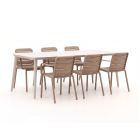 Forza Narni/Sora 220 cm Gartenmöbel-Set 7-teilig stapelbar