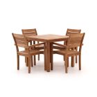 Sunyard Liverpool 90 cm Gartenmöbel-Set 5-teilig stapelbar