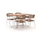 Manifesto Belpasso/Canzo 120 cm Gartenmöbel-Set 5-teilig stapelbar