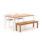 Bellagio Cino/Linosa 180 cm Gartenmöbel-Set mit Bank 4-teilig stapelbar
