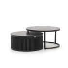 Bellagio Oriago Lounge Gartentisch-Set ø 85 cm (h:45 cm)/ø 78 cm (h:36 cm)
