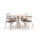 Manifesto Cavone/Sora ø 127 cm Gartenmöbel-Set 5-Teilig Stapelbar