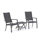 Bellagio Lugo/Pronto Balkonmöbel-Set 3-teilig stapelbar