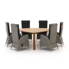 Intenso Fabrizi/ROUGH-B 170 cm Gartenmöbel-Set 7-teilig verstellbar