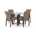 Manifesto Villongo/Canzo 80 cm Gartenmöbel-Set 5-teilig Stapelbar inklapbaar