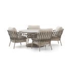 Tierra Outdoor Natal/Moreno ø 150 cm Low Dining Gartenmöbel-Set 5-teilig