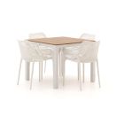 Forza Ripi/Fidenza 90 cm Gartenmöbel-Set 5-Teilig Stapelbar