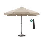 Shadowline Aruba Sonnenschirm ø 350 cm - Light Taupe (inkl. 60 kg Sonnenschirmständer) (inkl. Schutzhülle)