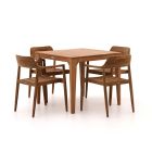 Bellagio Balba/Bruca 90 cm Gartenmöbel-Set 5-teilig stapelbar