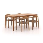 Bellagio Berbaro/Bruca 170 cm Gartenmöbel-Set 5-teilig Stapelbar