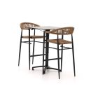 Manifesto Belpasso/Canzo 70 cm Gartenbar-Set 3-Teilig Stapelbar