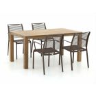 Apple Bee Hawaii/ROUGH-S 160 cm Gartenmöbel-Set 5-teilig stapelbar