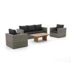 Intenso Carpino/ROUGH-L Sessel-Sofa Lounge-Set 4-teilig