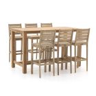 ROUGH-S/ROUGH-X 180 cm Gartenbar-Set 7-teilig