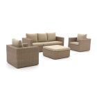 Intenso Carpino Sessel-Sofa Lounge-Set 4-teilig
