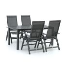 Bellagio Avenza/Fidenza 160 cm Gartenmöbel-Set 5-teilig verstellbar