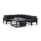 Bellagio Campazzo/Cosi 100 cm Ecklounge-Set mit Feuertisch 4-teilig