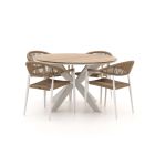 Manifesto Belpasso/Fidenza ø 126 cm Gartenmöbel-Set 5-teilig stapelbar