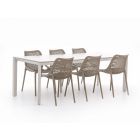 Forza Ripi/Sestino 220 cm Gartenmöbel-Set 7-teilig stapelbar