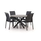 R&S Design Centallo/Fidenza ø 126 cm Gartenmöbel-Set 5-teilig stapelbar