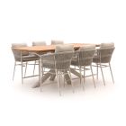Bellagio Mineo/Induno Dänisch oval 220cm High Dining Gartenmöbel-Set 7-Teilig