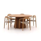 Bellagio Berbaro/Santa Severina ø150 cm Gartenmöbel-Set 6-Teilig Stapelbar