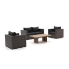 Forza Barolo/ROUGH-L 120 cm Sessel-Sofa Lounge-Set 4-teilig