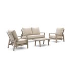 Tierra Outdoor Musone Sessel-Sofa Lounge-Set 4-teilig 4-Sitzer verstellbar