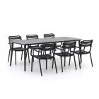 Forza Vico/Sora 220 cm Gartenmöbel-Set 7-teilig stapelbar
