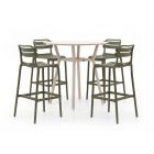 Forza Vico/Tritoni ø 110 cm Gartenbar-Set 5-teilig