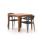 Manifesto Belpasso/Bruca 90 cm Gartenmöbel-Set 3-teilig stapelbar