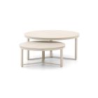 Bellagio Ficarolo Lounge Gartentisch-Set ø 85 cm (h:35 cm)/ø 65 cm (h:30 cm)
