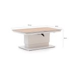 Bellagio Alimini Garten Lounge Esstisch 132/182x70x51/67,5 cm verstellbar ausziehbar