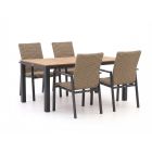 Manifesto Villongo/Fidenza 160 cm Gartenmöbel-Set 5-teilig stapelbar