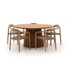 Bellagio Berbaro/Santa Severina ø150 cm Gartenmöbel-Set 6-Teilig Stapelbar