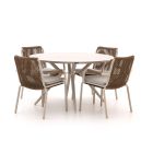 Bellagio Caronia/Sora ø 127 cm Gartenmöbel-Set 5-Teilig Stapelbar