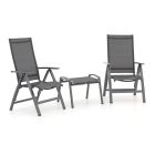 Bellagio Avenza/Stresa Balkonmöbel-Set 3-teilig verstellbar