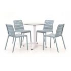 Forza Narni/Canzo ø 80 cm Gartenmöbel-Set 5-teilig stapelbar